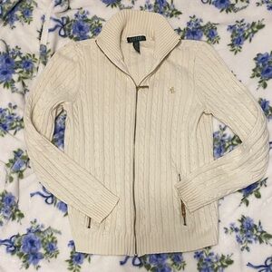 Cream Cable Ralph Lauren Knit Sweater